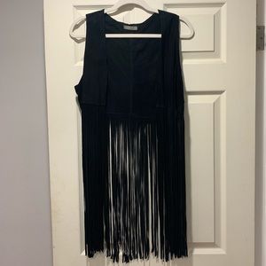 Suede Fringe Vest